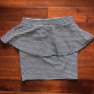 Striped tight peplum skirt!